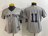 Women's New York Yankees #11 Anthony Volpe 2021 Grey Field of Dreams Cool Base Stitched Jersey,baseball caps,new era cap wholesale,wholesale hats